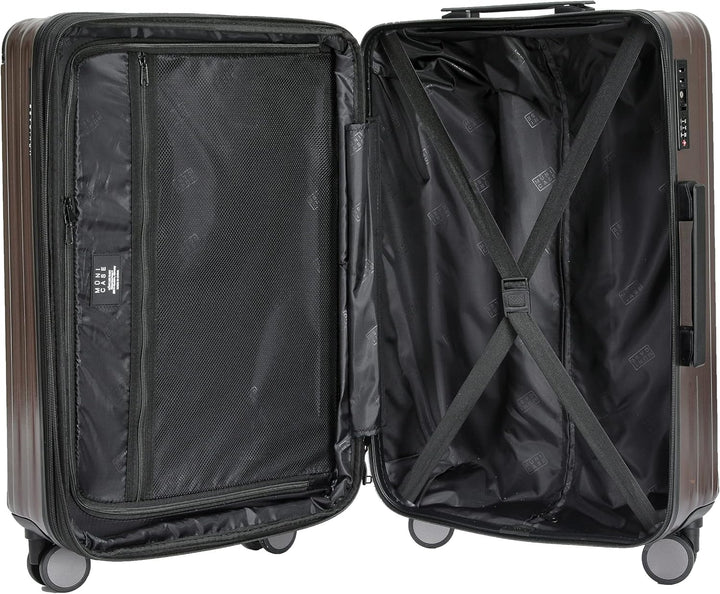 M816 TSA-Schloss Koffer Reisekoffer Trolley Hardschale Boardcase (Coffee, Kleiner Koffer), Coffee