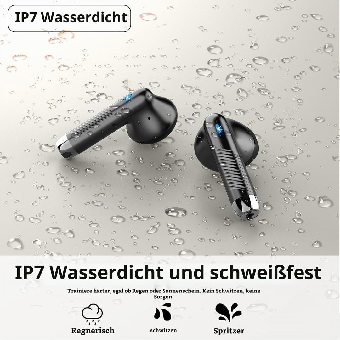 Drsaec Bluetooth 5.4 Kopfhörer 2026, 6D Tiefer Bass In-Ear Kopfhörer Kabellos Bluetooth mit App EQ S