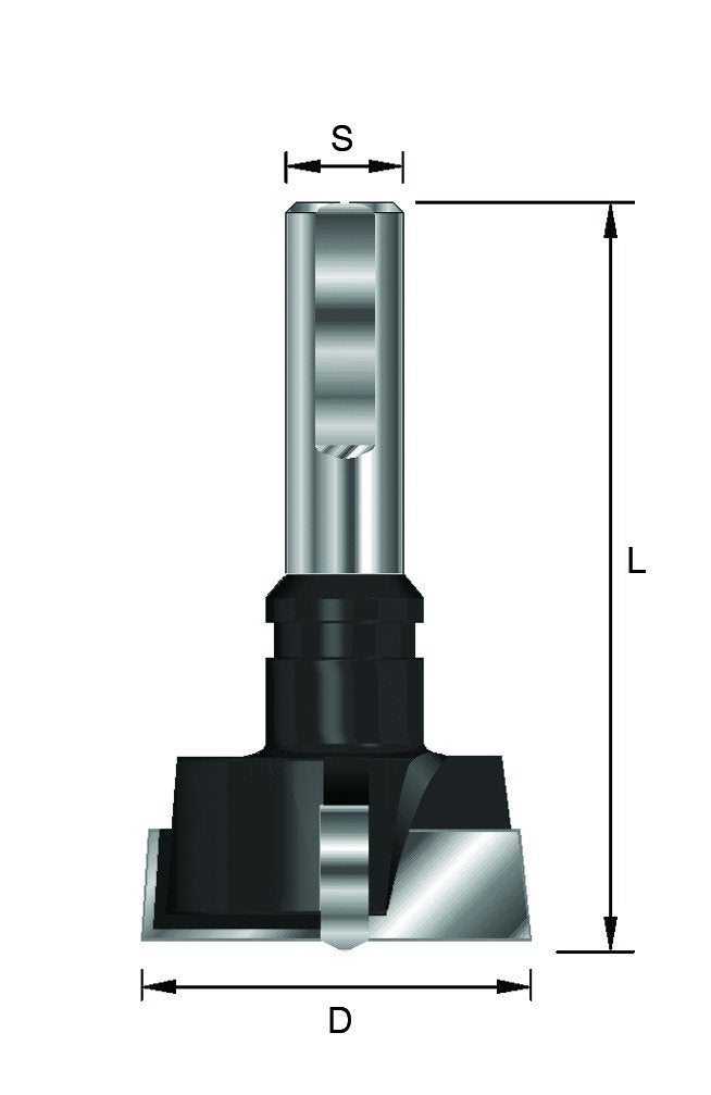 ENT 21316 Zylinderkopfbohrer mit Spannfläche HW, Schaft (S) 10 mm, Durchmesser (D) 35 mm, L 70 mm, R