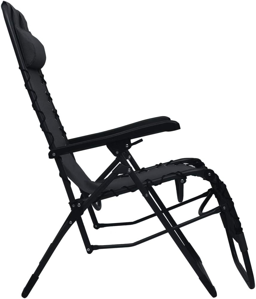 vidaXL Liegestuhl Klappbar Hochlehner Gartenliege Relaxliege Strandliege Liege Gartenmöbel Gartenstu