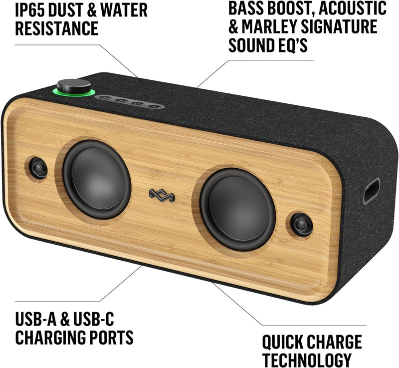 Marley House of Get Together 2 XL Bluetooth Lautsprecher | Tragbare Bluetooth Box mit 60W Leistung,