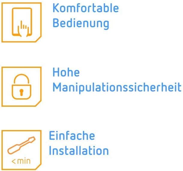 Theben 8140150 Ramses 814 BLE UP – Smarter, digitaler, unsichtbarer unterputz Uhrenthermostat - Blue