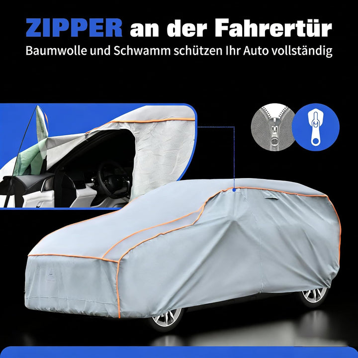 Hagelschutzplane Auto L, 5mm Eva-Verstärkte Hagelschutzgarage Wasserdicht &amp; Atmungsaktiv, Vollgarage