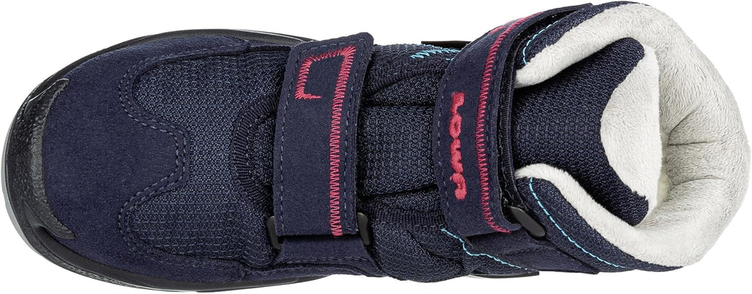 LOWA Milo GTX MID Kinder Winterstiefel gefüttert Outdoor Goretex 640542 29 EU Navy Magenta, 29 EU Na