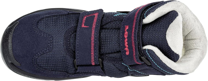 LOWA Milo GTX MID Kinder Winterstiefel gefüttert Outdoor Goretex 640542 29 EU Navy Magenta, 29 EU Na