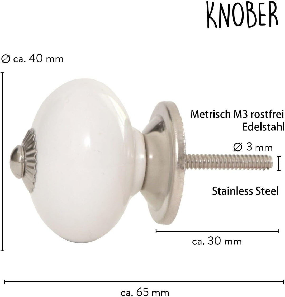 8 X Stück Schwarz Weiss Handgefertigte Keramik-Mehrzweckknöpfe Keramik-Türgriffe im Set-Sortiment |