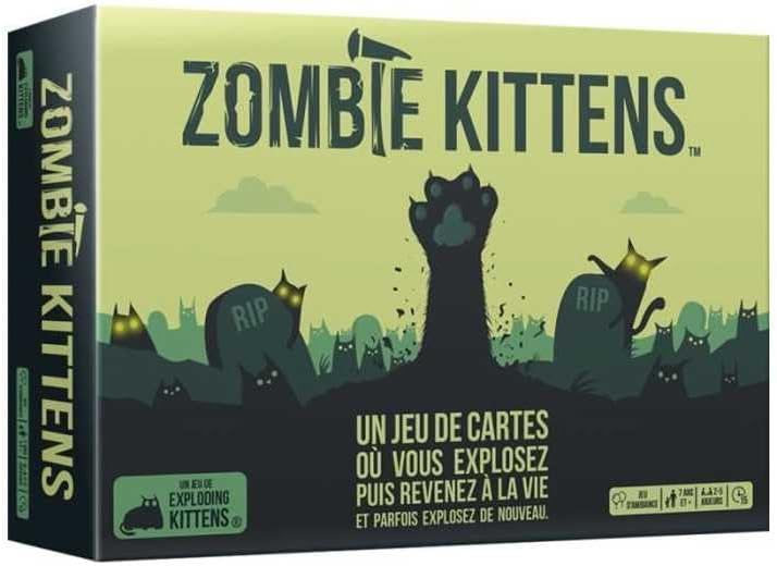 Zombie Kittens – Gesellschaftsspiel – für 2 bis 5 Spieler – 7 Jahre und älter – Spiel auf Französisc