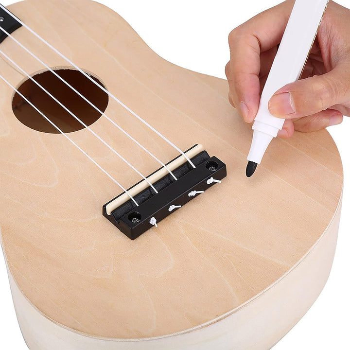 Ukulele zum Basteln mit 4 Saiten aus Lindenholz, 21 Zoll, Ukulele-Set, DIY, Make Your Own Ukulele, H