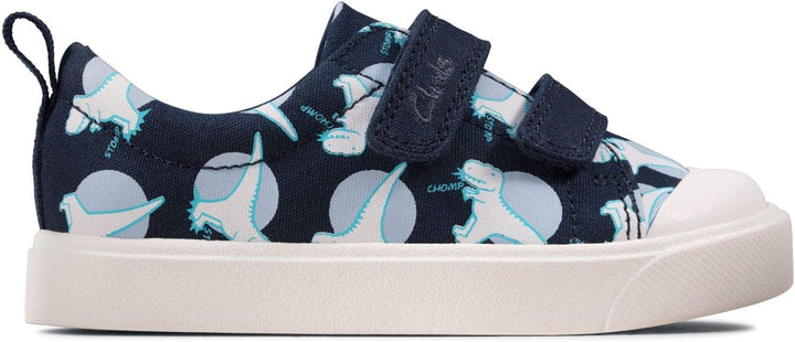 Clarks Mädchen City Bright T Sneaker Niedrig 20 EU Blau, 20 EU Blau