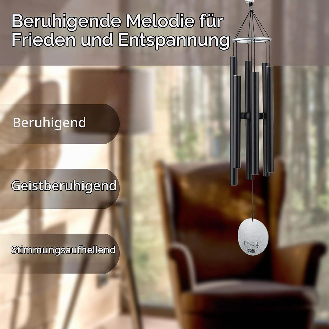 OSVINO Klangspiele Windspiele Aluminium mit Klang Gesamtlänge 90cm gross für drinnen draussen Balkon