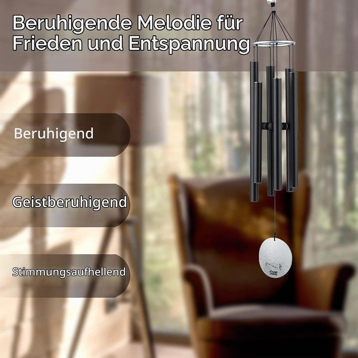 OSVINO Klangspiele Windspiele Aluminium mit Klang Gesamtlänge 90cm gross für drinnen draussen Balkon