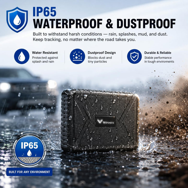 Winnes GPS Tracker 4G GPS Tracker Auto Bereitschaft 90 Tage mit Kostenlosen Apps GPS Tracker Für Pkw