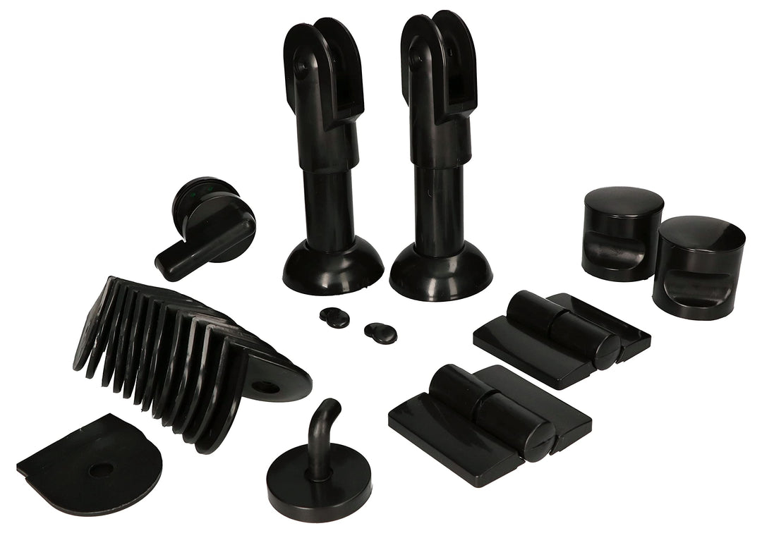KOTARBAU® BESCHLÄGE FÜR WC-KABINEN/UMKLEIDEKABINEN SCHWARZ RECHTS, Rechts