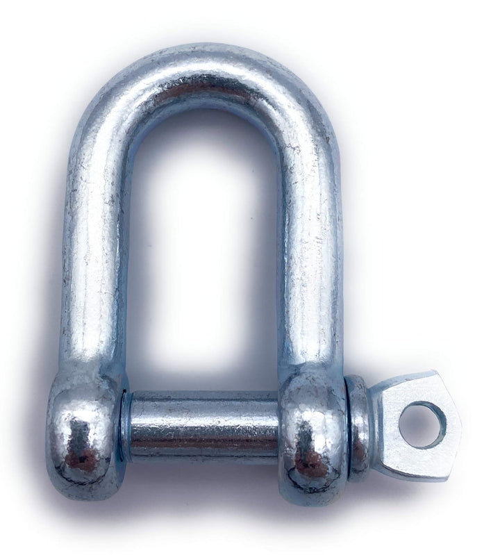 10 Stk. Ø 8 mm Schäkel gerade Form | EINGEPRÄGTE Tragfähigkeit (WLL): 200kg | Stahl galvanisch verzi