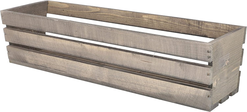 KOTARBAU® Blumenkasten Kräuterkasten aus Holz Langer Balkon-Blumenkasten 600x180x150 mm Grau Grau 60