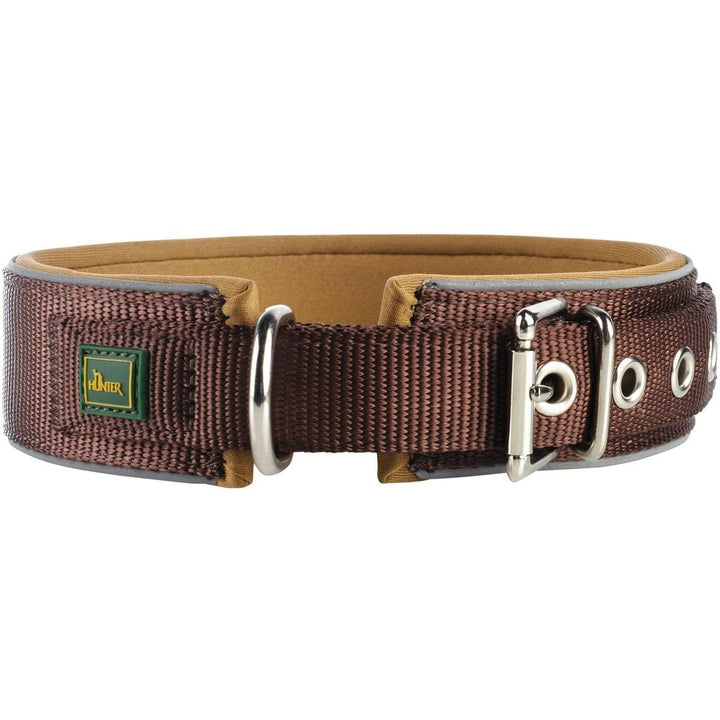 HUNTER NEOPREN REFLECT Hundehalsband, Nylon, Neopren gepolstert, reflektierend, 65 (L-XL), Halsumfan