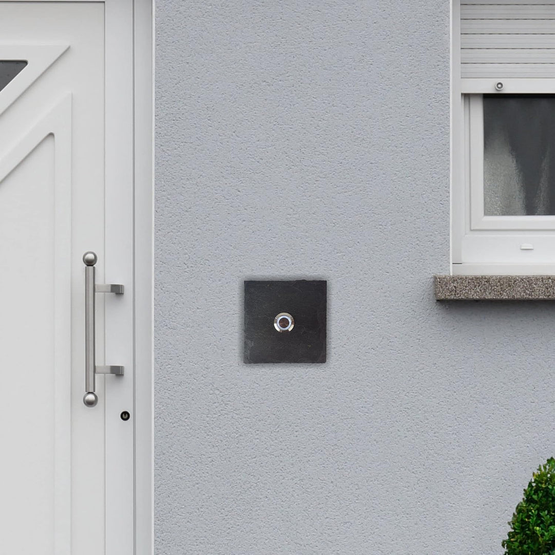 laser-diele Türklingeln – Klingelschild Schiefer – Haustürklingel – Türklingel Beleuchtet – mit LED