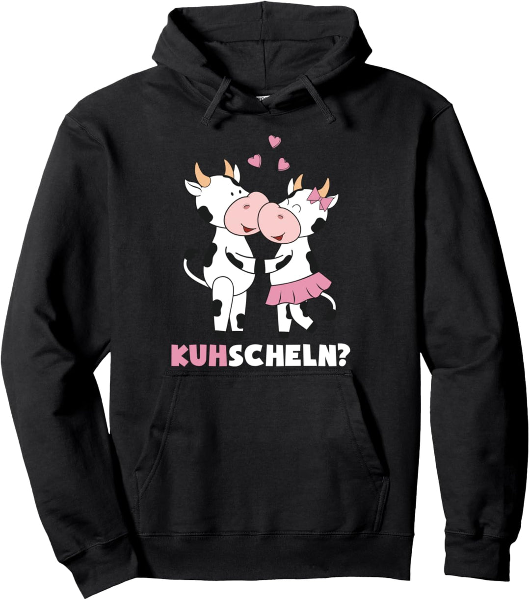 Kühe Kuhscheln Süsser Kuh Kuschel Spruch Bauer Landwirt Pullover Hoodie