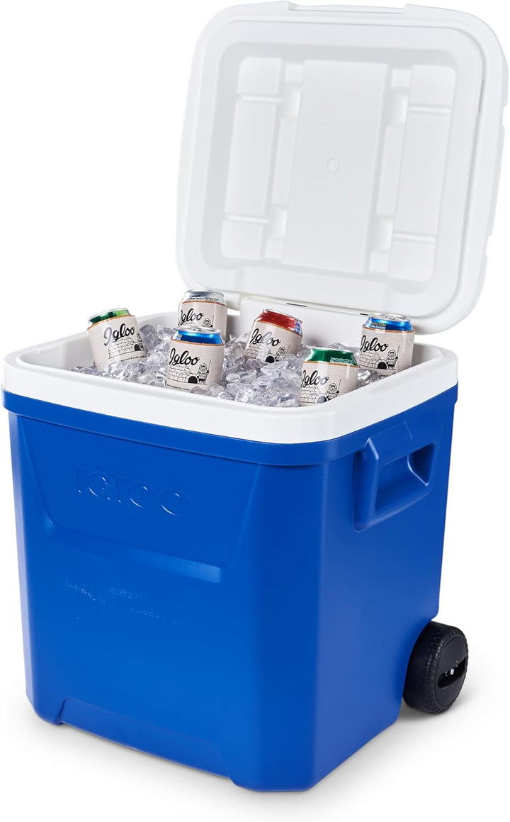 IGLOO Laguna 60 Kühlbox 56L – Grosse Passiv-Kühlbox mit Rollen & Teleskopgriff – Robuste Isolierbox