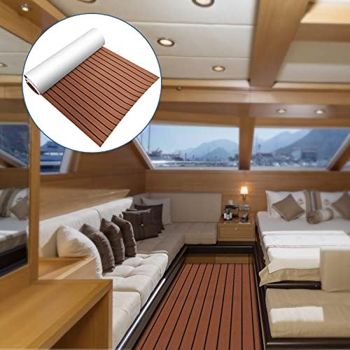 Bootsbodenmatte, Eva Teak Decking Pad, rutschfeste Eva Teak Decking Sheet Bootsboden Passend für Yac