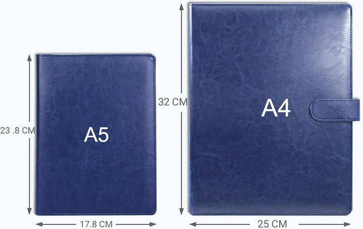 A5 Klemmbrett Mappe Schreibmappe mit Klemmbrett A5 Organizer Mappe Din (Blau), blau