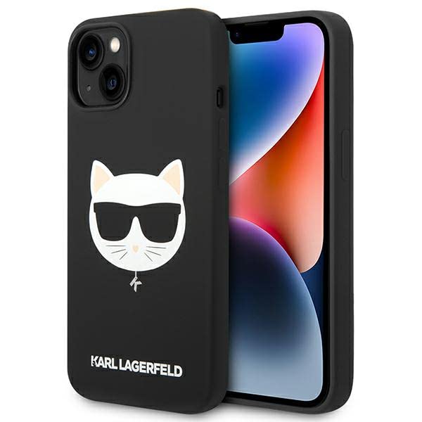 Karl Lagerfeld KLHMP14MSLCHBK hülle für 14 Plus 6,7" hardcase schwarz/Black Silicone Choupette Head