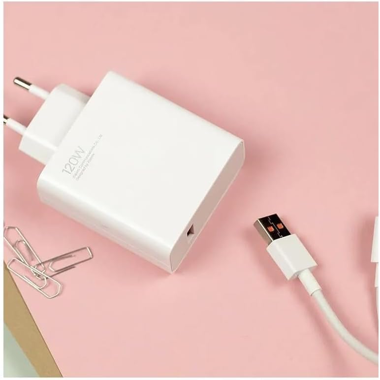 Xiaomi Mi Travel Charger Combo Set with USB-A to Type-C Charging Cable 1m, 120W White EU BHR6034EU