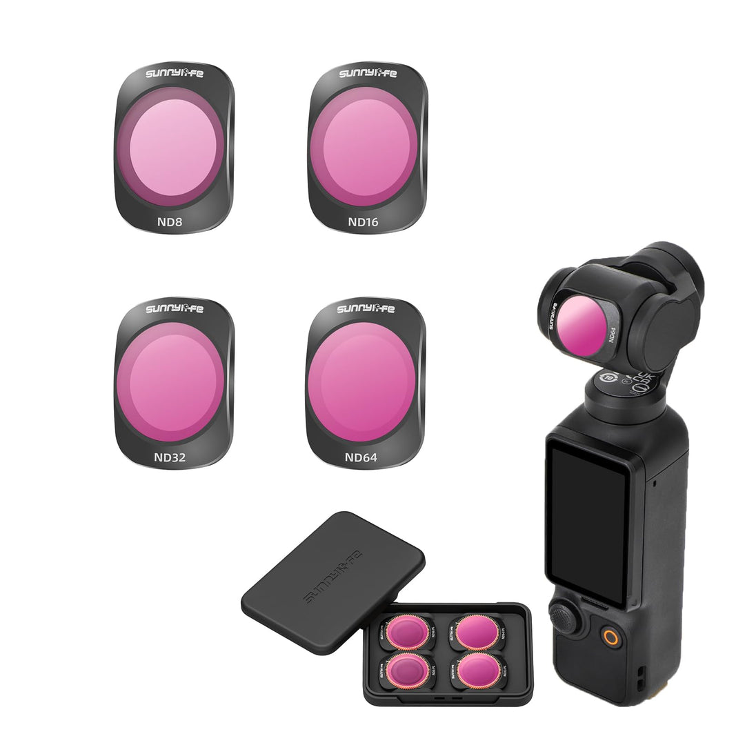 Filter-Set für DJI OSMO Pocket 3 Neutraldichtefilter ND8 + ND16 + ND32 + ND64, ND8 + ND16 + ND32 + N