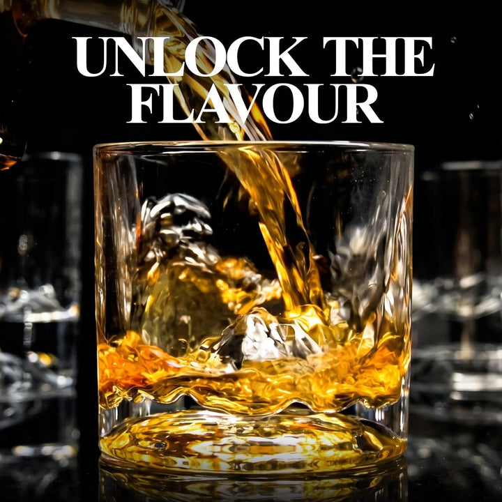 LIITON Whisky Gläser aus Kristallglas, Tumblergläser, Geschenke für Männer für Cocktails, Gin, Bourb