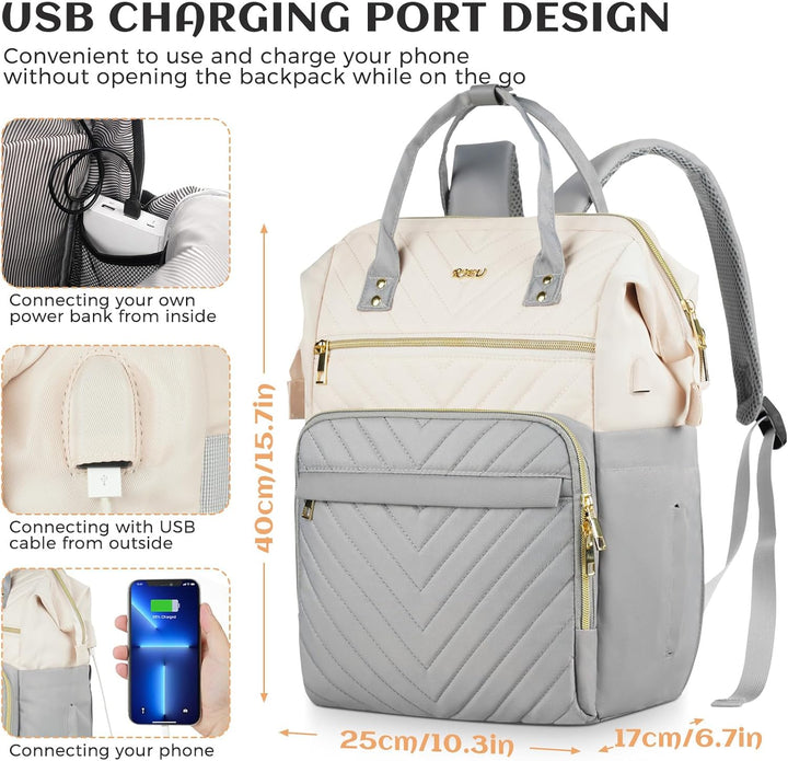 RJEU Rucksack Damen,Schulrucksack Mädchen Teenager Schulranzen Schultasche für Studium Universität S