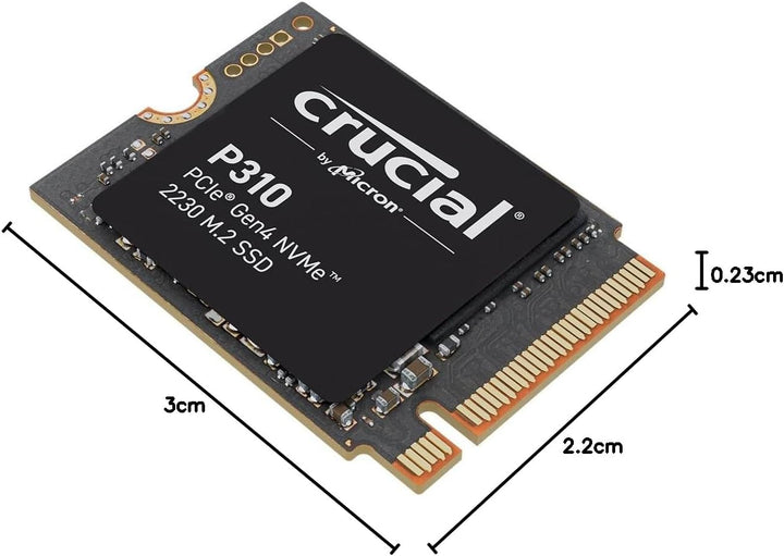 Crucial P310 SSD 1TB M.2 2230 PCIe Gen4 NVMe Interne SSD, bis 7.100 MB/s, mit Steam Deck, ASUS ROG A