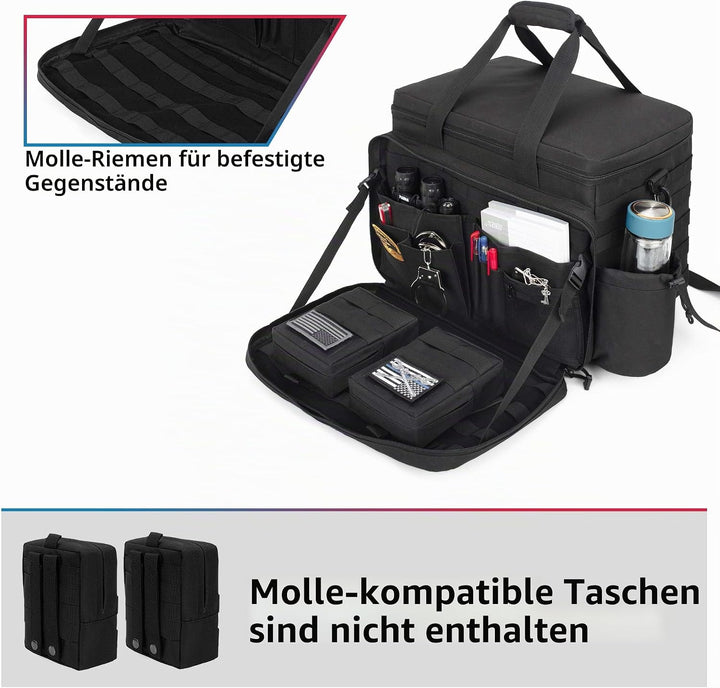 Trunab Polizei Tasche Taktische Tasche Range Bag, Molle Organizer Auto-Vordersitz-Organizer Passend