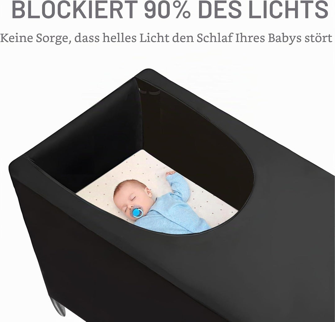 PandaEar Verdunkelungsabdeckung für Pack N Play, atmungsaktives Kinderbett-Überdachungszelt zum Pack