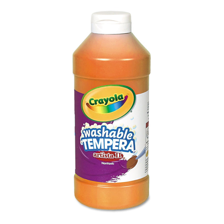 Artista II Washable Tempera Paint, Orange, 16 oz, Sold as 1 Each