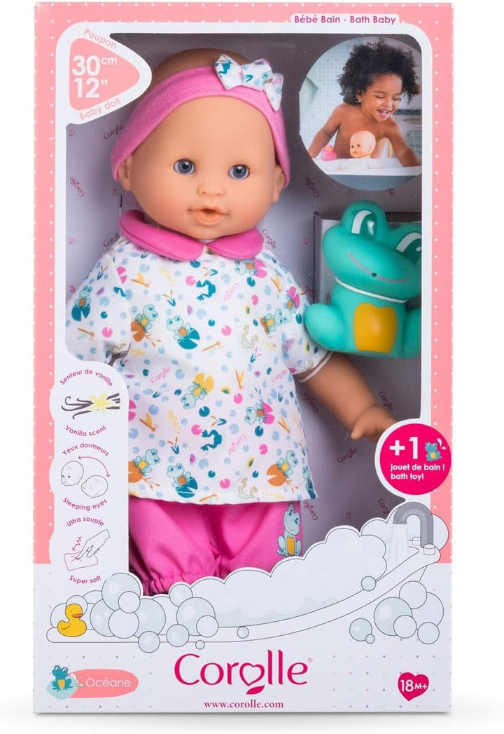 Corolle - Meine erste Puppe, Baby-Badewanne, Ozean, 30 cm, ab 18 Monaten, 9000100650 Rosa, Rosa