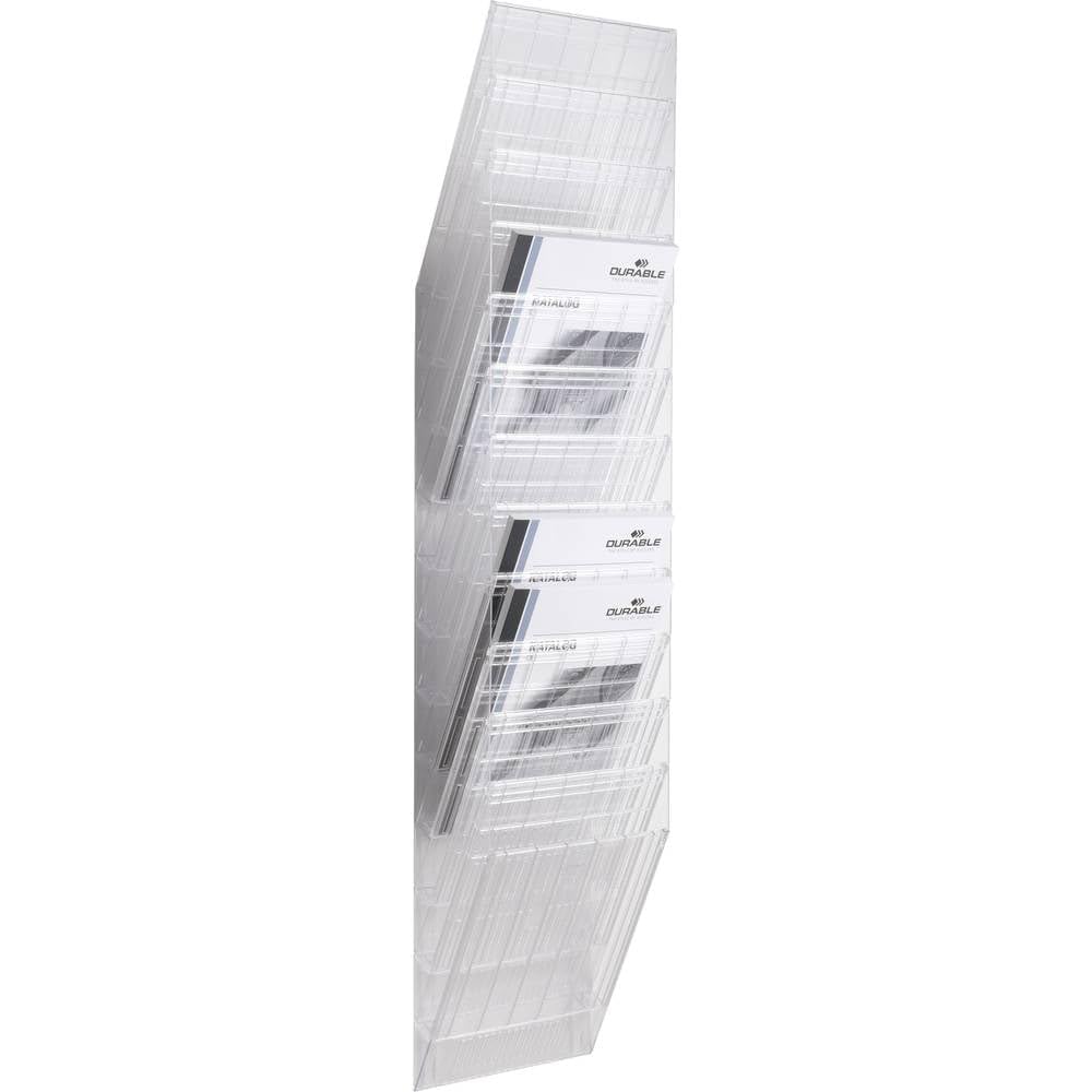 Durable Prospektspenderset Flexiboxx 12 A4, 1 Set, transparent, 1709763400 Transparent Hochformat, T