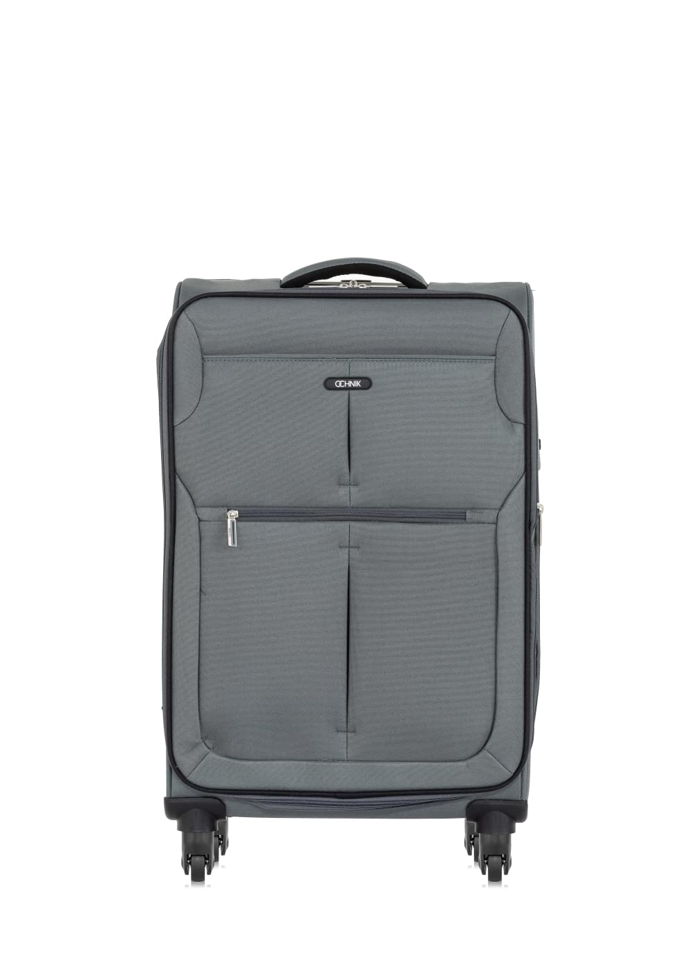 OCHNIK Mittlerer Rollkoffer | Soft Case | Material: Nylon | Farbe: Grau| Grösse: M | Masse: 69x42x29