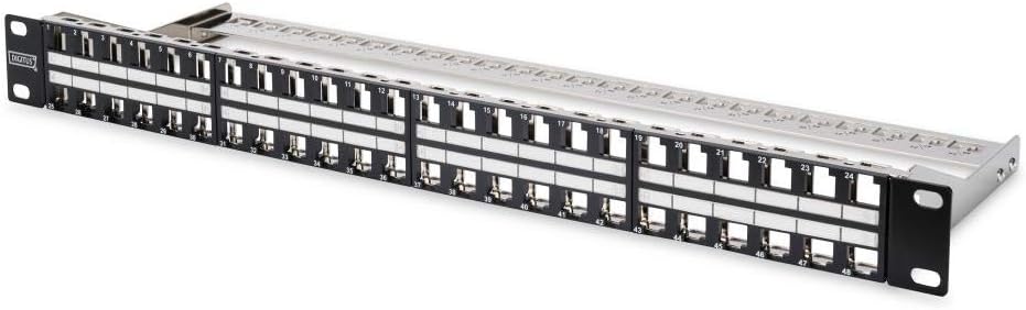 DIGITUS Patchpanel - Modular - Für Keystone-Module - 19-Zoll - 48-Port - Geschirmt - Rack-Montage 1H