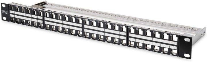 DIGITUS Patchpanel - Modular - Für Keystone-Module - 19-Zoll - 48-Port - Geschirmt - Rack-Montage 1H