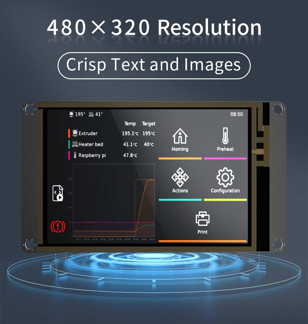 BIGTREETECH TFT35 SPI V2.1 Graphic Smart Display Kompatibel mit BTT Manta M8P/M4P/M5P, Manta E3EZ St