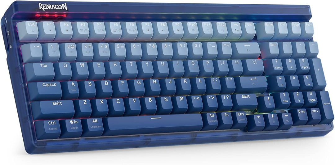 Redragon K656 PRO 3-Mode Kabellose RGB Gaming Tastatur, 100 Tasten Mechanische Tastatur mit transluz