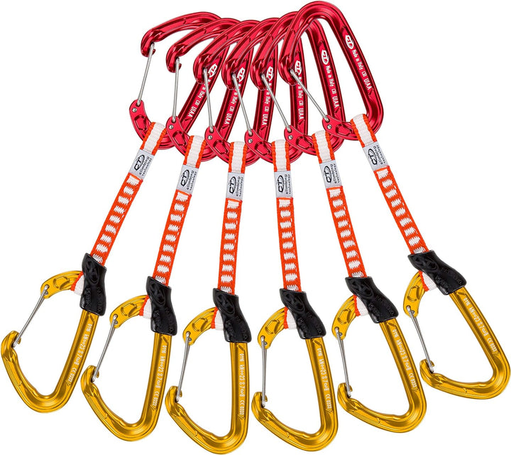Climbing Technology Fly-Weight Evo Set DY, Aufschub Unisex - Erwachsene, Rot/Gold, 12 cm