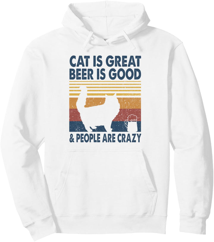 Katze ist grossartig Bier ist gut & Leute sind verrückte Perserkatze Pullover Hoodie