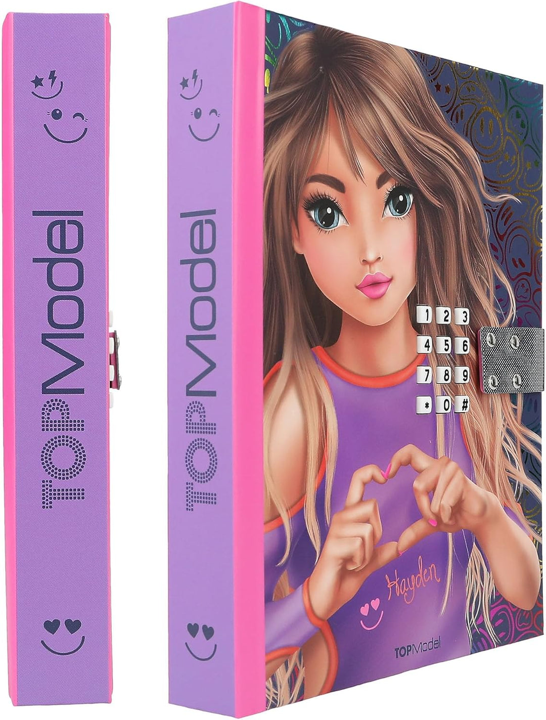 Depesche 12971 TOPModel Nachtlicht-Tagebuch mit verschlüsseltem Code und Sound, Buch mit 80 linierte