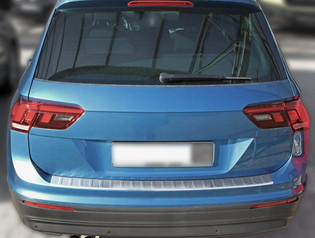 Ladekantenschutz Edelstahl MATT kompatibel für VW TIGUAN II und ALLSPACE | ab 2016 | | mit Abkantung