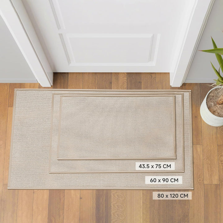 Fussmatte Innen Waschbar 60x90cm, rutschfest Fussmatte Innen Dünn Schmutzfangmatte Innen Türmatte Ou