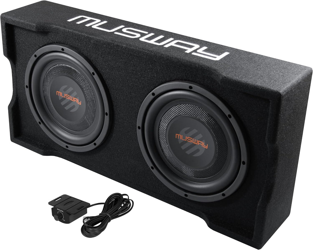 Musway MF210A - AKTIVES SUBWOOFER-System IN FLACH-BAUWEISE (DOWNFIRE) MIT 25 cm (10“) SUBWOOFER UND