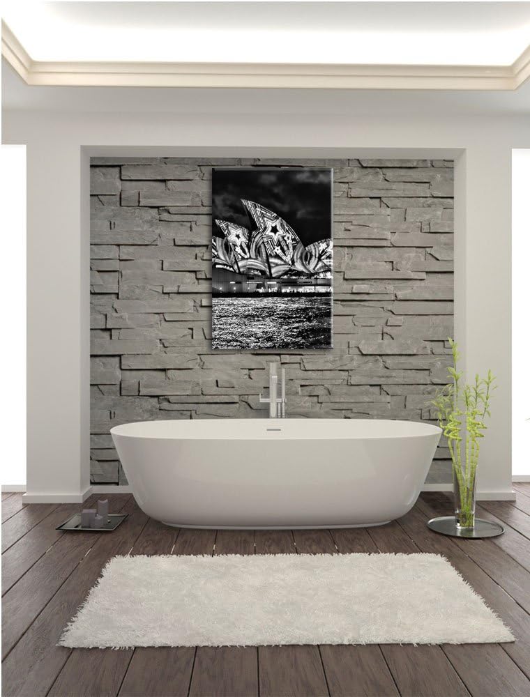 Pixxprint Sydney Opera House als Leinwandbild/Grösse: 100x70 / Wandbild/Kunstdruck/fertig bespannt,