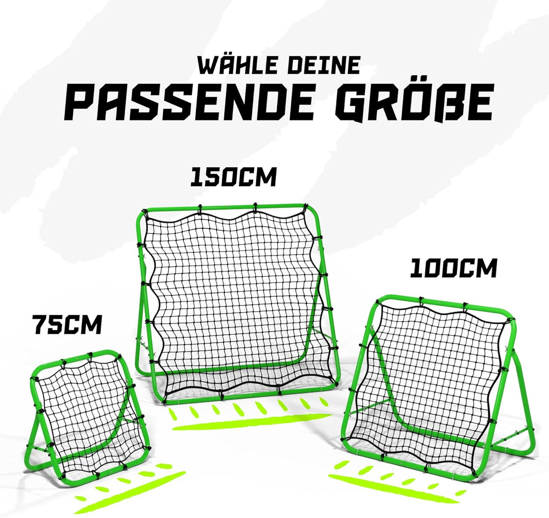 BENTSON Rebounder für Fussball Kinder und Profis I Inkl. Ersatznetz I Robuster Rahmen I Auch für Han