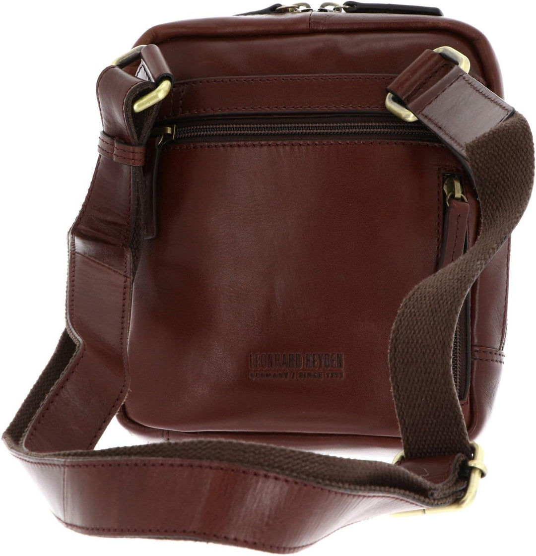 Leonhard Heyden Cambridge Umhängetasche Leder 18 cm Redbrown, Redbrown